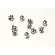 920 Rhodium Plated 3mm Ball and Cup Spacers 80 Piece Packs