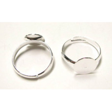 808  18mm Adjustable Ring with Flat Front 12 Piece Packs