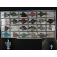 Pendant Pack on Cord - Angel Assorted Stones 24 piece pack