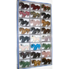 Pendant Pack on Cord - Horse Assorted Stones 24 piece pack