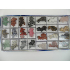 Pendant Pack on Cord - Zodiac Animals Assorted Stones 24 piece pack