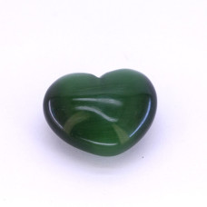 Heart Fiber Optic Large 1.75 Inch - Dark Green