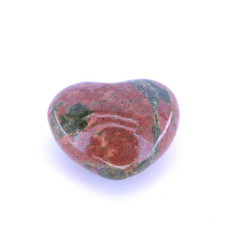 Large Gemstone Heart 1.75 Inch - 10 pcs pack (Puff)  - Unakite