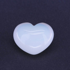 Small Gemstone Heart - 24 pcs pack (Puff - about 1 x 1.25 inch) - Opalite