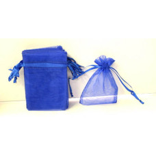 Organza Pouch Large 12 piece pack - Blue