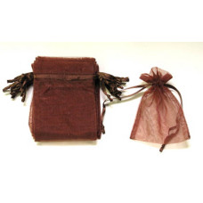 Organza Pouch Large 12 piece pack - Brown