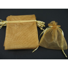 Organza Pouch Large 12 piece pack - Gold