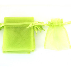 Organza Pouch Large 12 piece pack - Green Neon