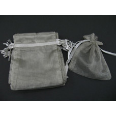 Organza Pouch Large 12 piece pack - Grey