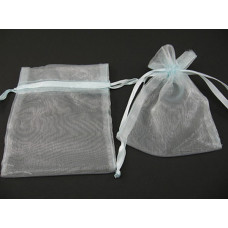 Organza Pouch Small 12 piece pack - Blue Teal