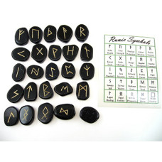 Runes - Blue Goldstone 25 pc set