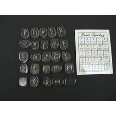 Runes - Fused Clear Quartz 25 pc set