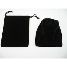 Velvet Pouch Large 4.5 Inch x 3.5 Inch 12 piece pack - Black