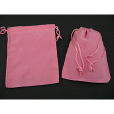 Velvet Pouch Large 4.5 Inch x 3.5 Inch 12 piece pack - Pink