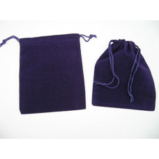 Velvet Pouch Large 4.5 Inch x 3.5 Inch 12 piece pack - Purple