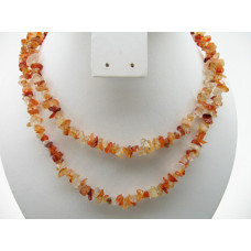 30-34 Inch Chip Necklace - Carnelian - 10 pcs pack