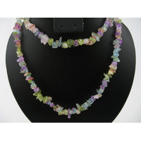 30-34 Inch Chip Necklace - Flower Quartz - 10 pcs pack