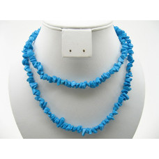 30-34 Inch Chip Necklace - Howlite Turquoise - 10 pcs pack