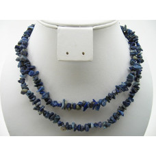 30-34 Inch Chip Necklace - Lapis  - 10 pcs pack