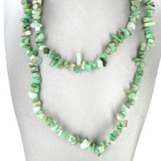 30-34 Inch Chip Necklace - Chrysoprase  - 10 pcs pack