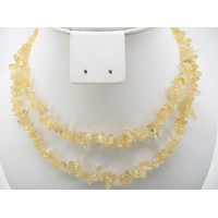 30-34 Inch Chip Necklace - Citrine  - 10 pcs pack