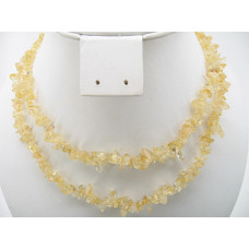 30-34 Inch Chip Necklace - Citrine  - 10 pcs pack