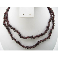 30-34 Inch Chip Necklace - Garnet - 10 pcs pack