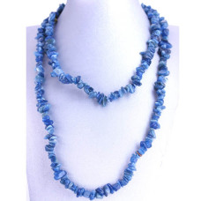 30-34 Inch Chip Necklace - Apatite Blue - 10 pcs pack