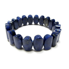 Lapis Stretch Bracelet - 15X12mm Oval