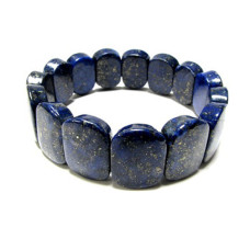 Lapis Stretch Bracelet - 17X13mm Rectangle