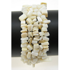 5 Strand Chip Bracelet - Mother of Pearl