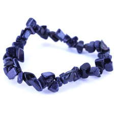 7 Inch Stretch Chip Bracelet - Blue Goldstone  -10 pcs pack