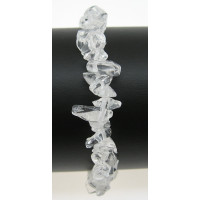 7 Inch Stretch Chip Bracelet - Clear Quartz  -10 pcs pack