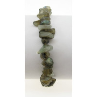 7 Inch Stretch Chip Bracelet - Labradorite  -10 pcs pack