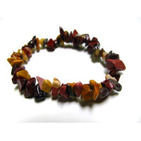 7 Inch Stretch Chip Bracelet - Mookaite  -10 pcs pack