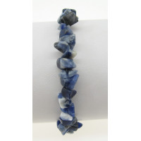 7 Inch Stretch Chip Bracelet - Sodalite  -10 pcs pack