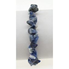 7 Inch Stretch Chip Bracelet - Sodalite  -10 pcs pack