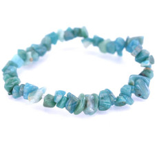 7 Inch Stretch Chip Bracelet - Amazonite - 10 pcs pack