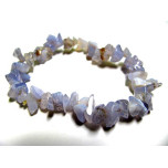 7 Inch Stretch Chip Bracelet - Blue Lace Agate  -10 pcs pack