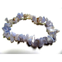 7 Inch Stretch Chip Bracelet - Blue Lace Agate  -10 pcs pack