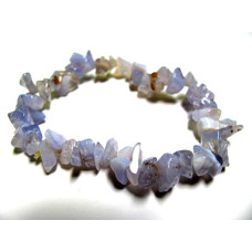 7 Inch Stretch Chip Bracelet - Blue Lace Agate  -10 pcs pack