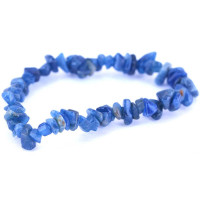 7 Inch Stretch Chip Bracelet - Apatite Blue  -10 pcs pack