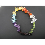 7 Inch Stretch Chip Bracelet - Chakra Translucent  -10 pcs pack