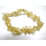 7 Inch Stretch Chip Bracelet - Citrine  -10 pcs pack