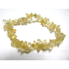 7 Inch Stretch Chip Bracelet - Citrine  -10 pcs pack