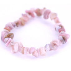 7 Inch Stretch Chip Bracelet - Pink Opal  -10 pcs pack