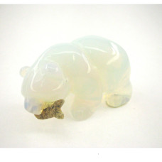 Bear with fish 2.25 Inch Figurine - Opalite