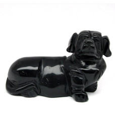 Dog (Dachshund) 2.25 Inch Figurine - Obsidian Black