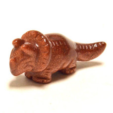 Dinosaur (Triceratops) 2.25 Inch Figurine - Goldstone