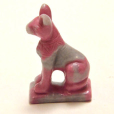 Egyptian Cat Bast 2.25 Inch Figurine - Rhodonite